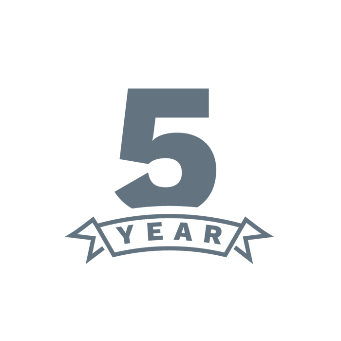 Icon 5 Year Warranty No Text