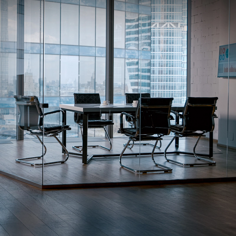 Integra Pro Amps 4125 DSP stylish conference room in high rise Square No Overlay
