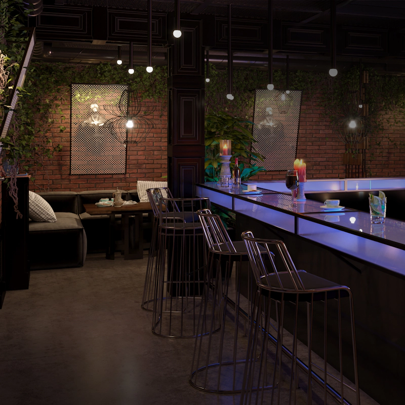 Integra Pro Amps 4500 DSP large bar restaurant eating area Square No Overlay